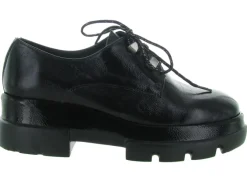 chaussures a lacets - Derby - femme - Cuir - Noir - Qootum
