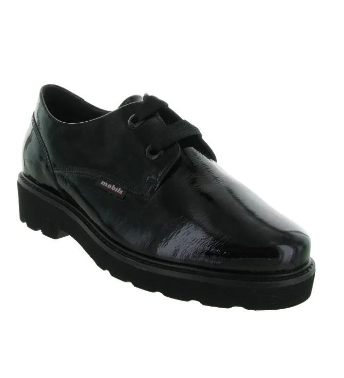 chaussures a lacets - Derby - femme - Cuir - Noir - Mephisto