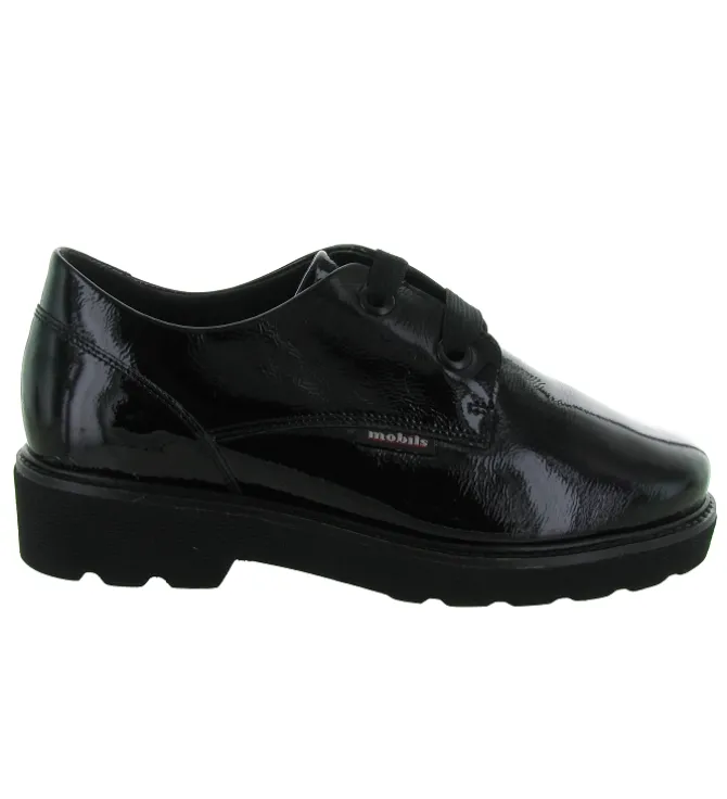 chaussures a lacets - Derby - femme - Cuir - Noir - Mephisto