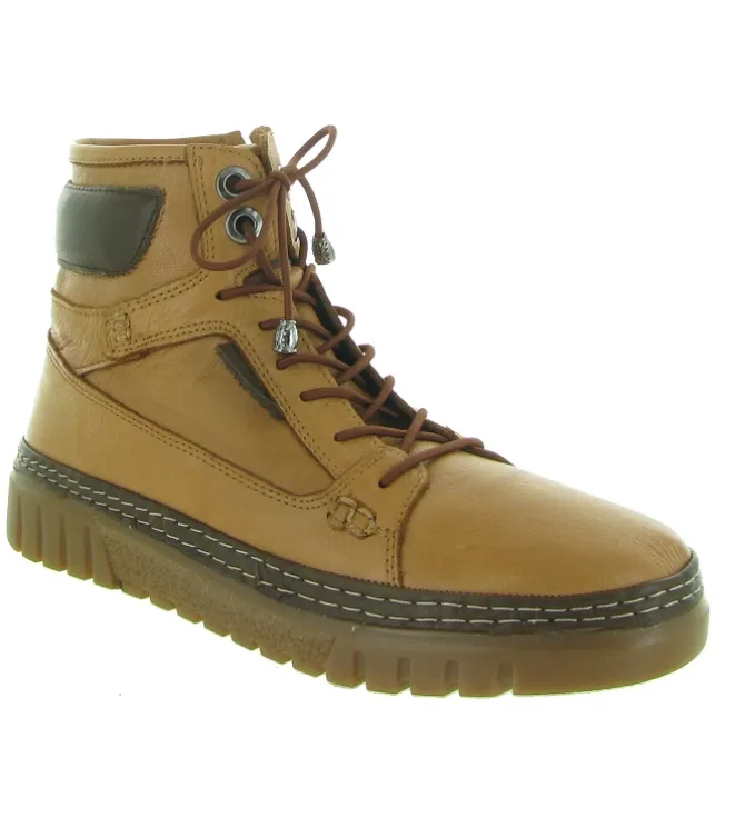 chaussures a lacets - Détente - femme - Cuir - Camel - Madory