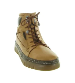 chaussures a lacets - Détente - femme - Cuir - Camel - Madory
