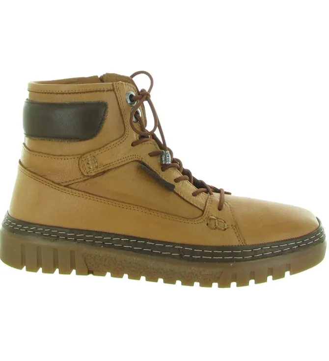 chaussures a lacets - Détente - femme - Cuir - Camel - Madory