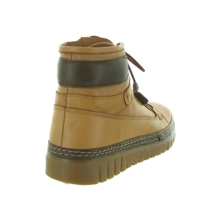 chaussures a lacets - Détente - femme - Cuir - Camel - Madory