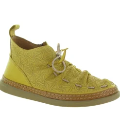 chaussures a lacets - Détente - femme - Cuir - Jaune - Madory