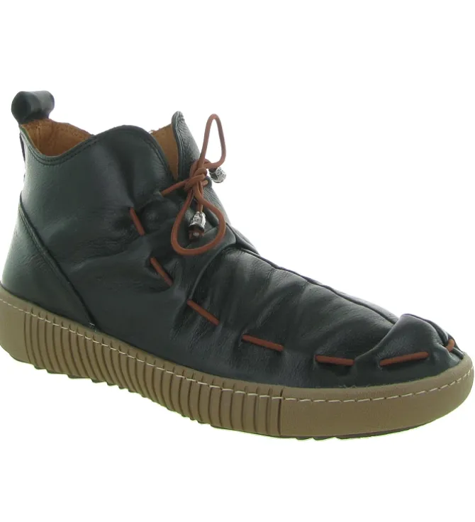 chaussures a lacets - Détente - femme - Cuir - Noir - Madory