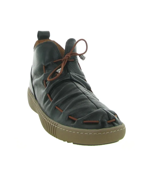 chaussures a lacets - Détente - femme - Cuir - Noir - Madory