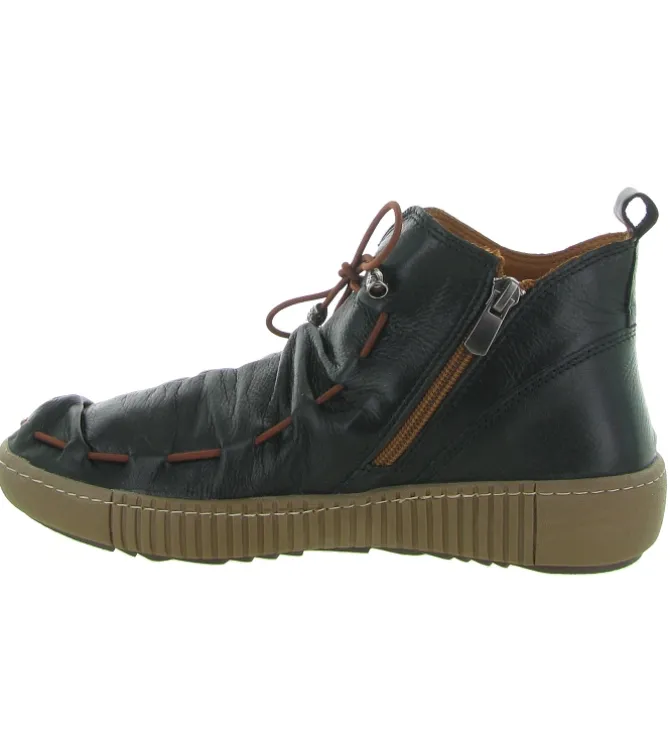 chaussures a lacets - Détente - femme - Cuir - Noir - Madory