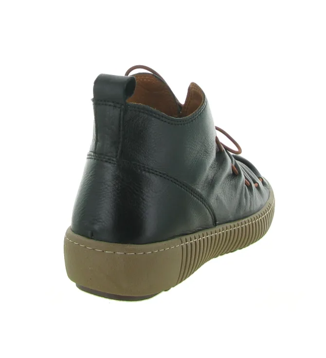 chaussures a lacets - Détente - femme - Cuir - Noir - Madory