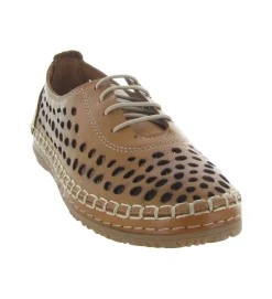 chaussures a lacets - Détente - femme - Cuir - Marron - Madory
