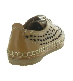 chaussures a lacets - Détente - femme - Cuir - Marron - Madory