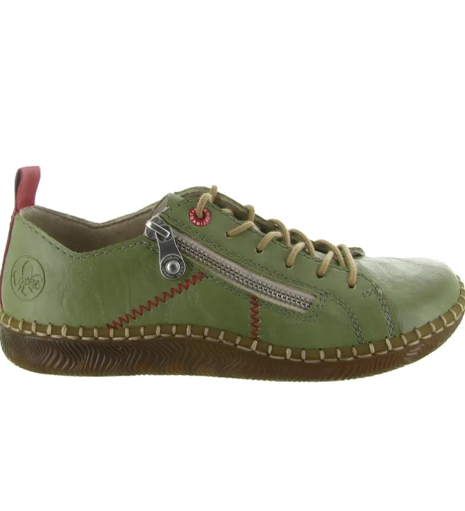 chaussures a lacets - Détente - femme - Synthétique - Vert - Rieker