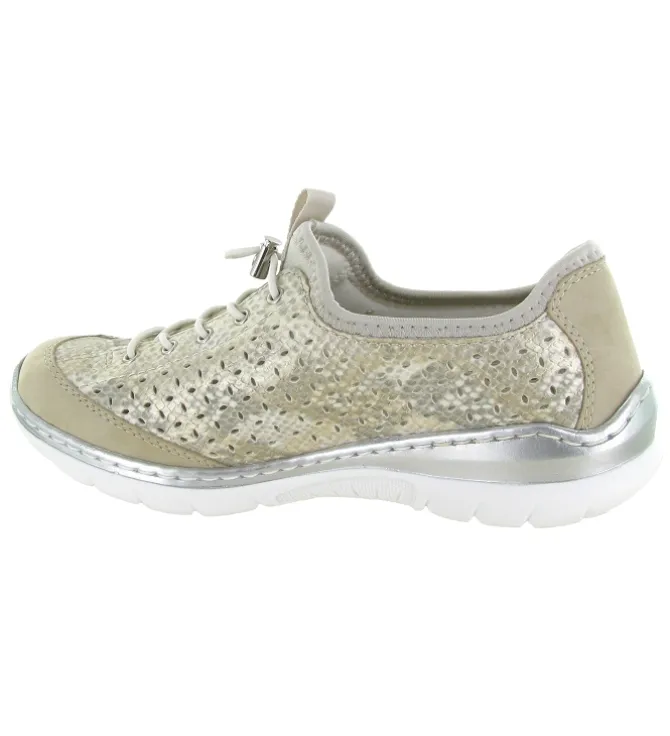 chaussures a lacets - Détente - femme - Synthétique - Beige - Rieker