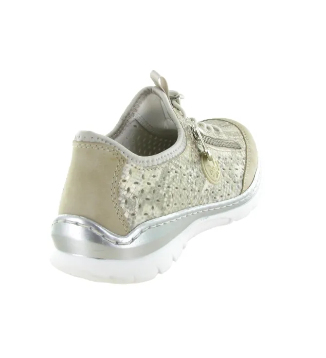 chaussures a lacets - Détente - femme - Synthétique - Beige - Rieker