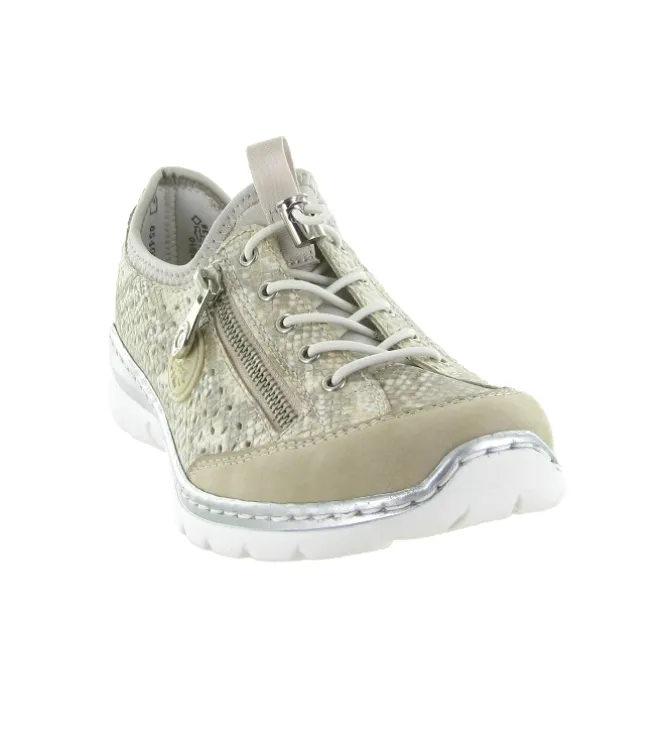 chaussures a lacets - Détente - femme - Synthétique - Beige - Rieker