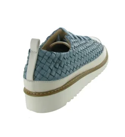 chaussures a lacets - Détente - femme - Cuir - Bleu - Xsa