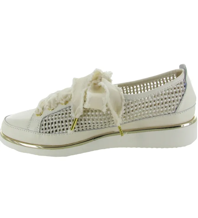 chaussures a lacets - Détente - femme - Cuir - Beige - Xsa