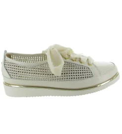 chaussures a lacets - Détente - femme - Cuir - Beige - Xsa