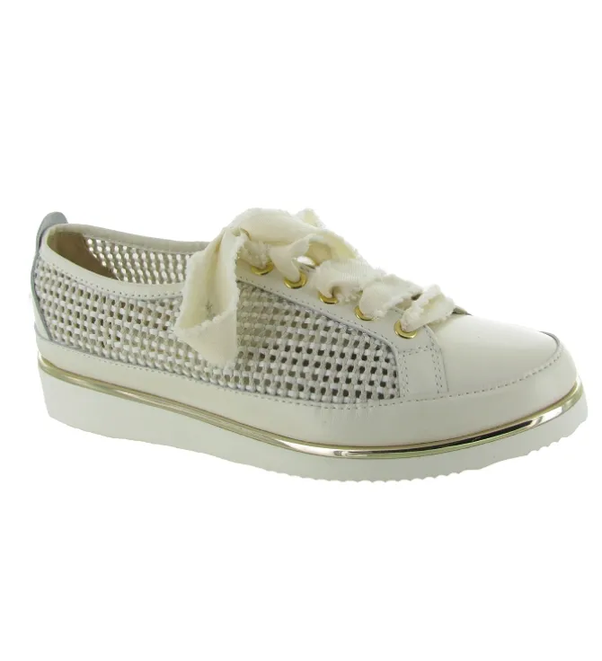 chaussures a lacets - Détente - femme - Cuir - Beige - Xsa