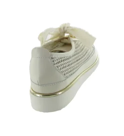 chaussures a lacets - Détente - femme - Cuir - Beige - Xsa
