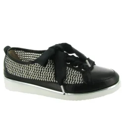 chaussures a lacets - Détente - femme - Cuir - Noir - Xsa
