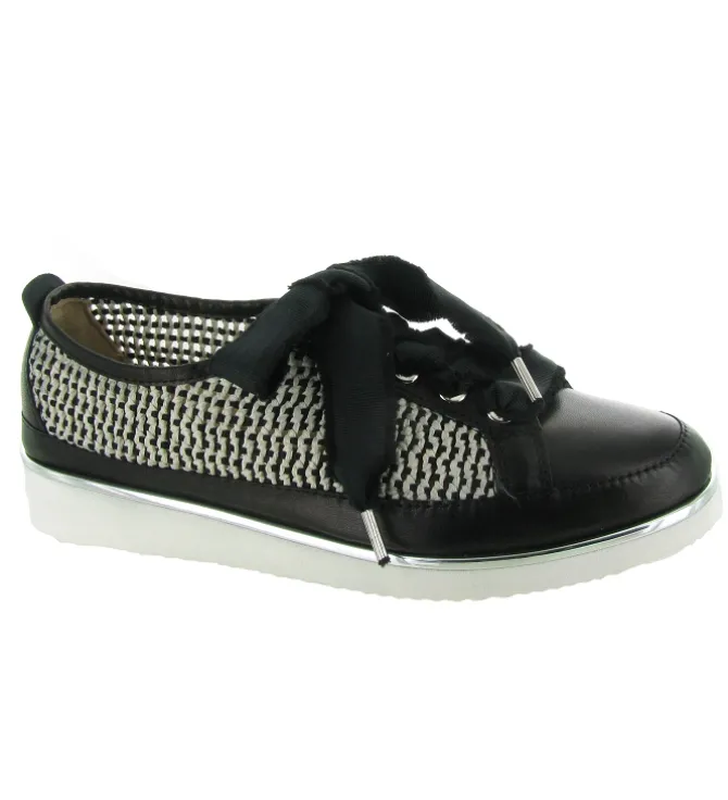 chaussures a lacets - Détente - femme - Cuir - Noir - Xsa