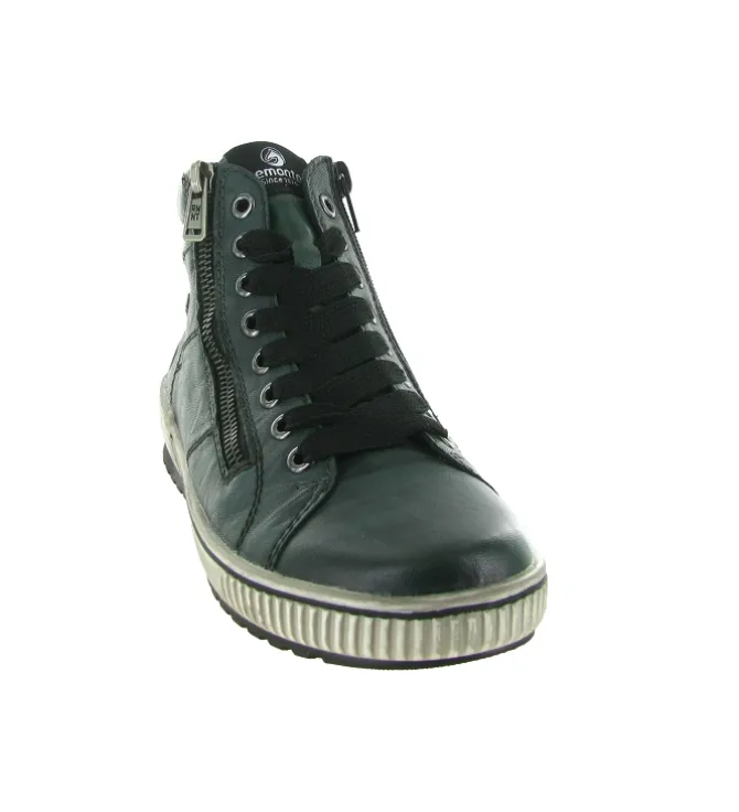 chaussures a lacets - Détente - femme - Cuir - Vert - Remonte