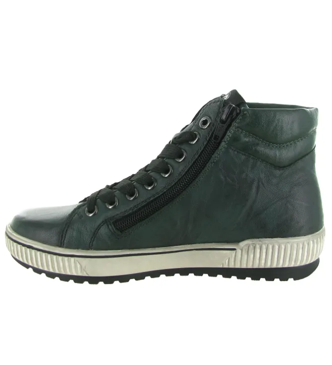 chaussures a lacets - Détente - femme - Cuir - Vert - Remonte