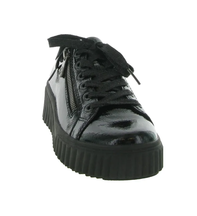 chaussures a lacets - Détente - femme - Cuir - Noir - Rieker