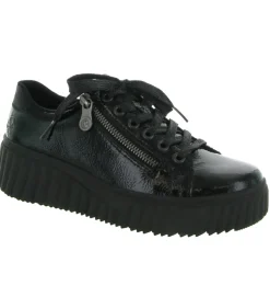 chaussures a lacets - Détente - femme - Cuir - Noir - Rieker