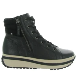 chaussures a lacets - Détente - femme - Cuir - Noir - Rieker
