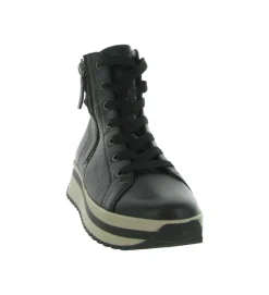 chaussures a lacets - Détente - femme - Cuir - Noir - Rieker