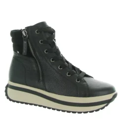 chaussures a lacets - Détente - femme - Cuir - Noir - Rieker