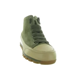 chaussures a lacets - Détente - femme - Cuir - Kaki - Candice cooper