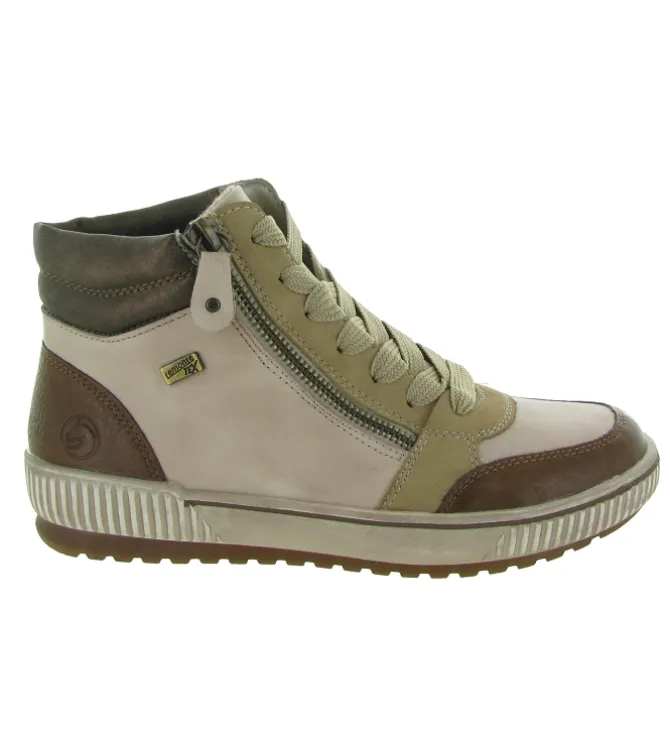 chaussures a lacets - Détente - femme - Cuir - Beige - Remonte