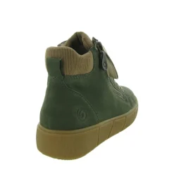 chaussures a lacets - Détente - femme - Cuir - Vert - Remonte
