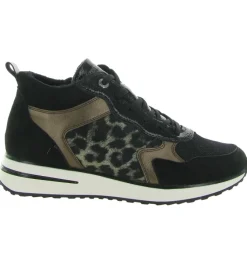 chaussures a lacets - Détente - femme - Cuir - Noir - Remonte