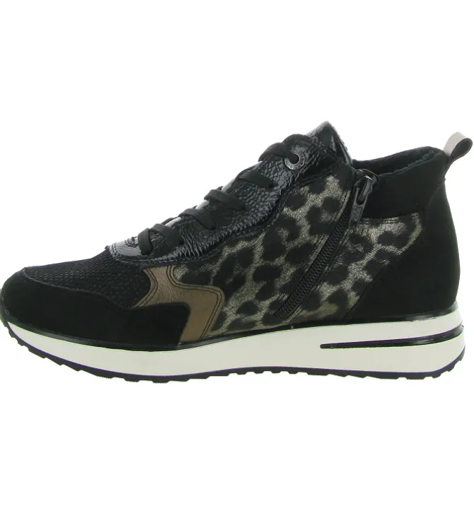 chaussures a lacets - Détente - femme - Cuir - Noir - Remonte