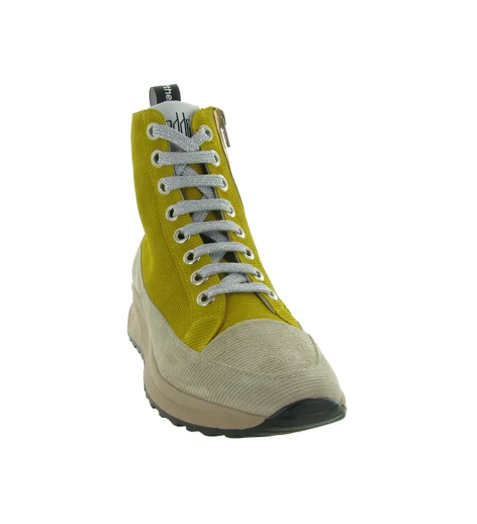 chaussures a lacets - Détente - femme - Nubuck - Jaune - Vaddia