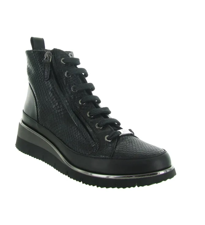 chaussures a lacets - Détente - femme - Cuir - Noir - Xsa