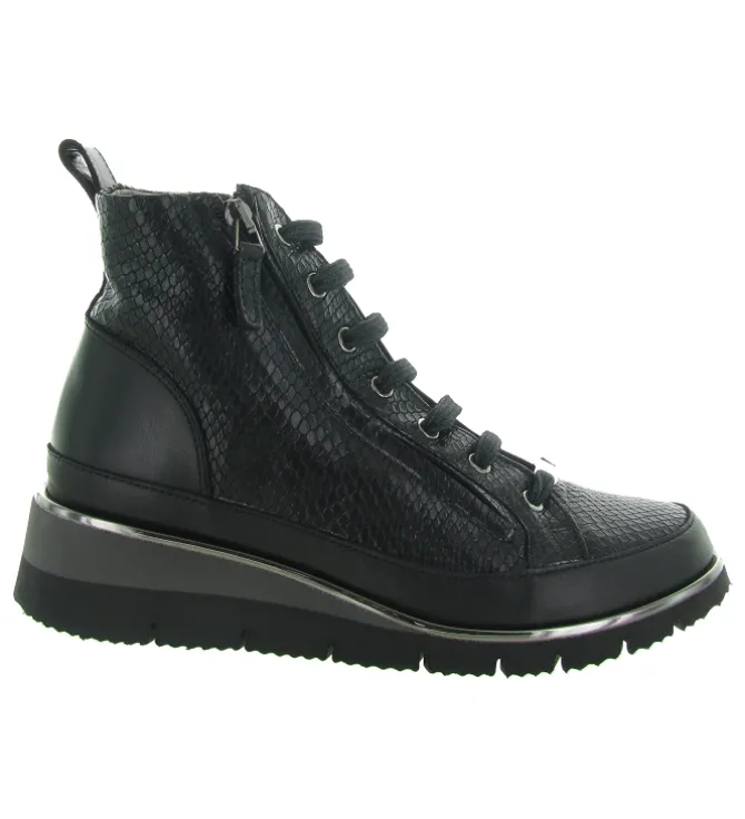chaussures a lacets - Détente - femme - Cuir - Noir - Xsa