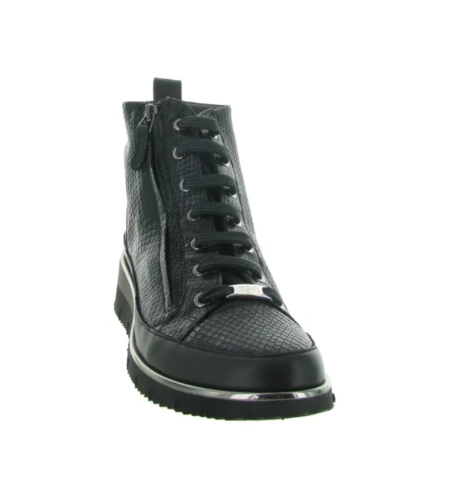 chaussures a lacets - Détente - femme - Cuir - Noir - Xsa
