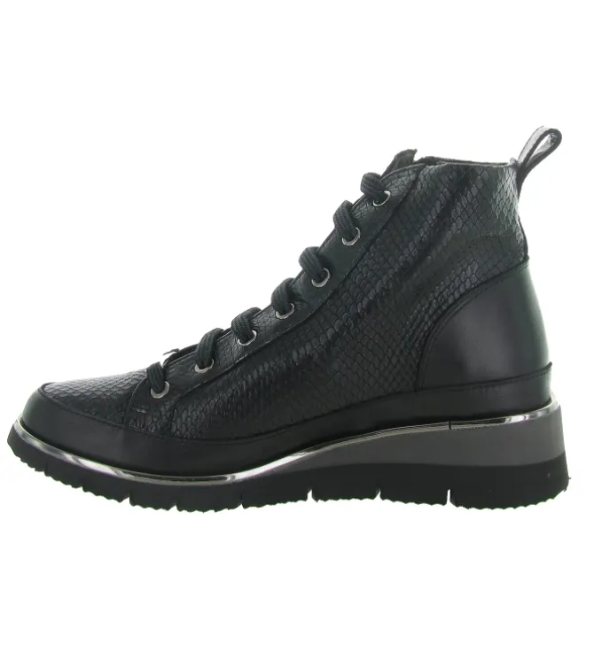 chaussures a lacets - Détente - femme - Cuir - Noir - Xsa