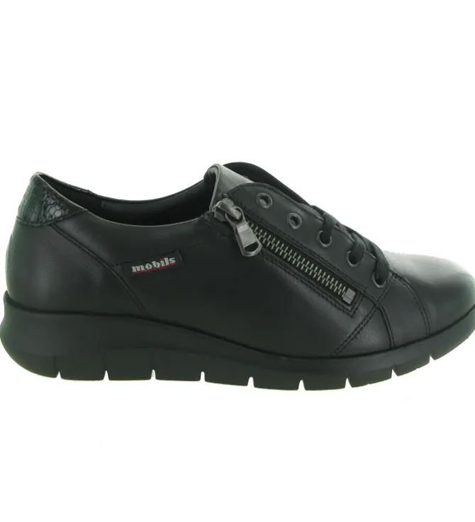 chaussures a lacets - Détente - femme - Cuir - Noir - Mephisto