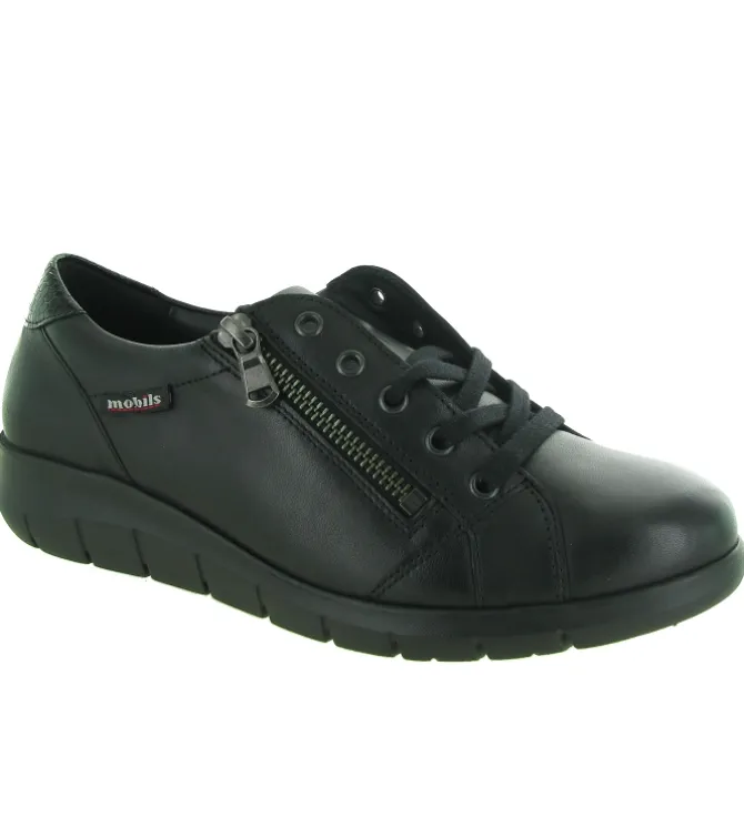 chaussures a lacets - Détente - femme - Cuir - Noir - Mephisto