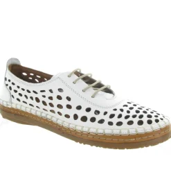 chaussures a lacets - Détente - femme - Cuir - Blanc - Madory