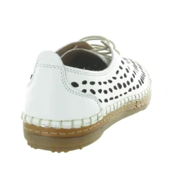 chaussures a lacets - Détente - femme - Cuir - Blanc - Madory