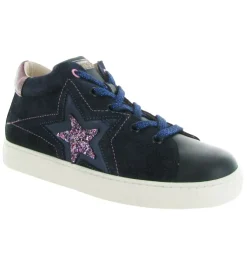 chaussures a lacets - - junior fille - Cuir - Bleu Marine - Acebos