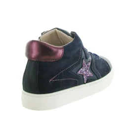 chaussures a lacets - - junior fille - Cuir - Bleu Marine - Acebos
