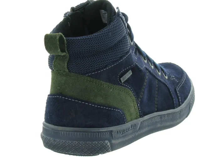 chaussures a lacets - - junior garcon - Cuir - Bleu Marine - Superfit