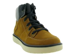 chaussures a lacets - - junior garcon - Nubuck - Jaune - Geox